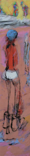 Garçon au bonnet bleu, huile sur toile, 60 x 80 cm, 2008